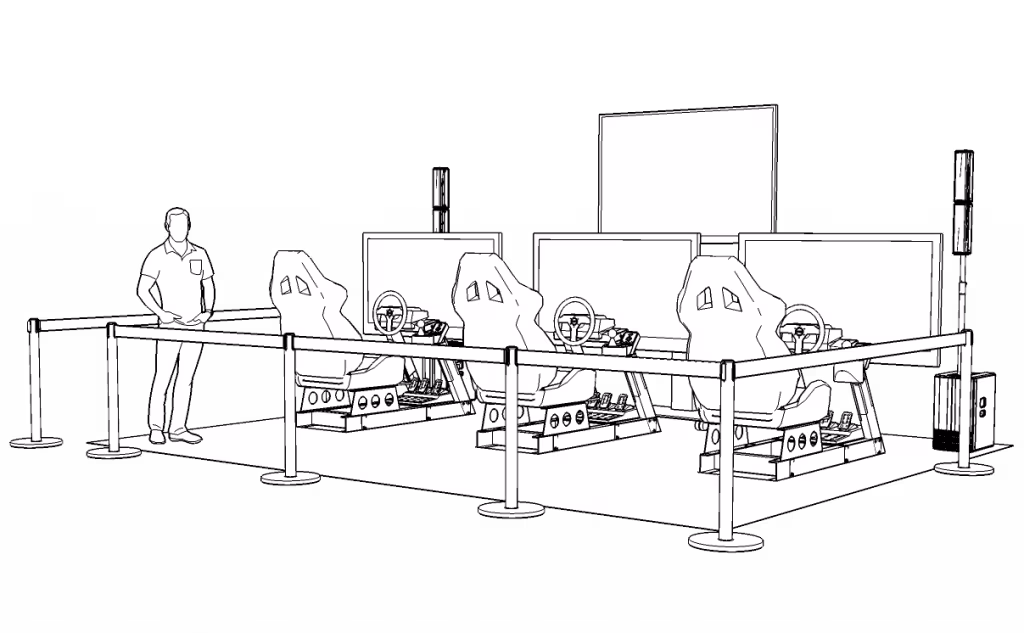 Motorsport-Themed racing simulator event activation and experiences