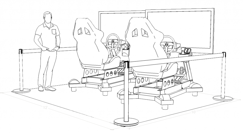 Dual simulator layout