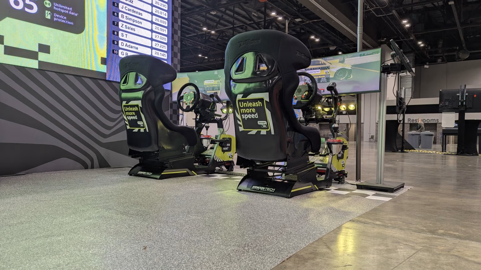 Straight Talk Wireless Nascar Racing-Themed Trade Show Booth Simulators