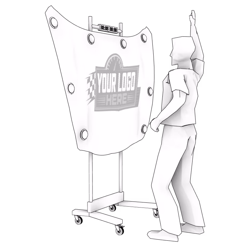 Batak-style reaction challenge machine for race driver conditioning